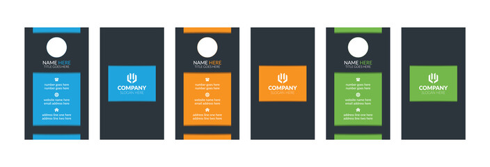 Wall Mural - Business Card Design Template for personal or professional use