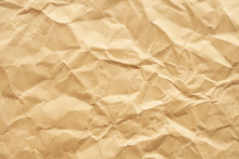 Brown Crumpled Recycle Paper Texture Background