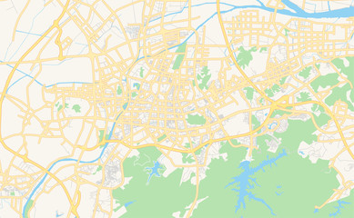  Printable street map of Zhongshan, China