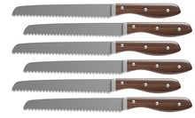 Bread Knives Isolated Against White Background. 3d Illustration