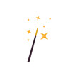 fairytale magic wand fantastic isolated icon vector illustration design