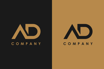 Poster - letter a and d logo design vector logo template