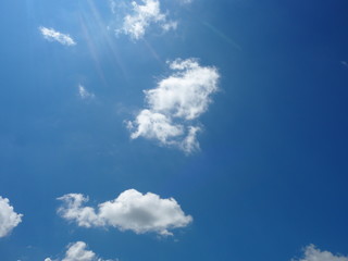 stratocumulus white clouds in the blue sky natural background beautiful nature environment space for