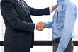Business handshake for successful of investment deal, teamwork and partnership concept.