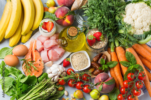 Fotografía DASH flexitarian mediterranean diet to stop hypertension, low blood pressure