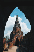 View Of Temple Ruins At Ayutthaya Historical Park