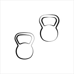 Sticker - Kettlebell Icon Design