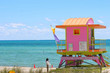 Lifeguard station tower on Miami beach