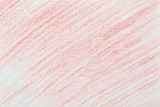 red stroke crayon drawing sketch on white paper background.