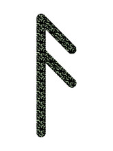 Ansuz. Ancient Old Norse Rune Futhark . Used In Magic Scripts, Amulets, Fortune Telling. Scandinavian And Germanic Writing.