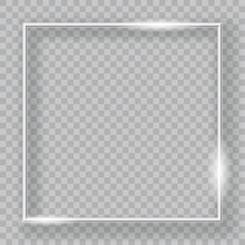 Silver Frame. Vector Graphic Element On Transparent Background. Useful For Cristmas And Holiday Backgrounds