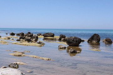 rocks and sea