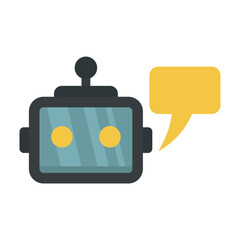 Poster - chatbot service icon. flat illustration of chatbot service vector icon for web design