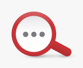 Aufkleber - Search icon, SEO of big data symbol, web navigation sign, line style simple magnifier graphic element, magnifying glass logo template, isolated vector illustration.