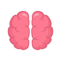 Poster - Human brain icon. Flat illustration of human brain vector icon for web design