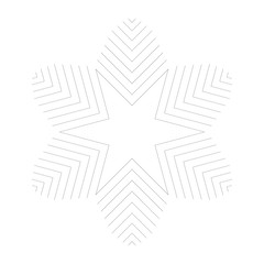 Poster - Snowflake icon. Christmas and winter theme. Simple flat black illustration on white background