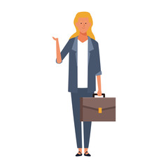 Wall Mural - business woman icon, flat design