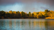 © Anthony - Reflets d'automne sur un étang, avec vol d'oiseaux