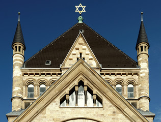 Wall Mural - the cologne synagogue in the style of neuromanics