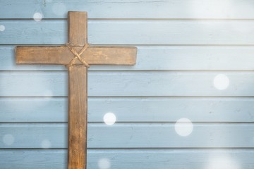 Canvas Print - Holy wooden cross isolated on white background
