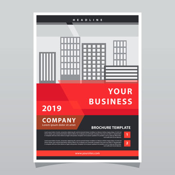 Creative orange business leaflet or brochure template design. Elegant design concept and easy for print.