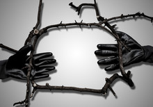 Halloween Festival Photo Framework Decoration Design Black Hands And Thorns