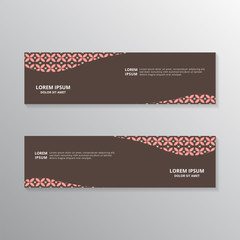 indonesian batik banner template, web header, footer, layout modern design, advertising post