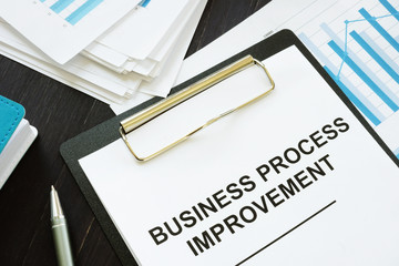 Poster - Conceptual hand written text showing business process improvement