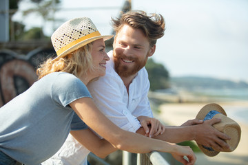 photo of young couple man and woman smiling