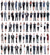 © ASDF - collage of young business people standing in a row.