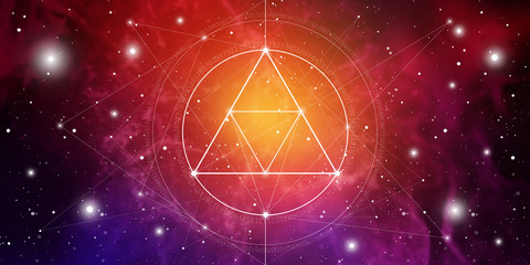 sacred geometry website banner with golden ratio numbers, eternity symbol, interlocking circles and 