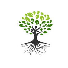  TREES WITH PEOPLE LOGO VECTOR