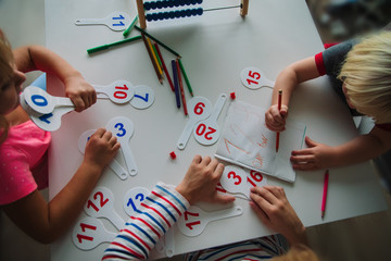 Wall Mural - kids learning numbers, children study math