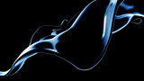 Fototapeta Do przedpokoju - Splash fluid. 3d illustration, 3d rendering.