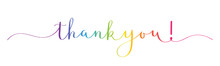 THANK YOU! Vector Brush Calligraphy Banner With Swashes