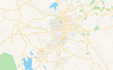  Printable street map of Ranchi, India