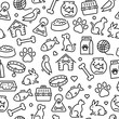 Pets Animals Icons - Seamless Pattern