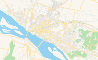  Printable street map of Vijayawada, India