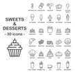 © Daria - Sweets and Desserts Set - 30 Vector Icons