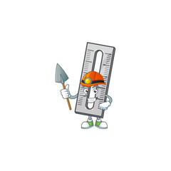 Sticker - Miner icon rullers cartoon character with mascot