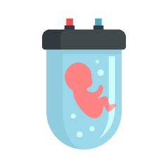 Poster - Dna baby production icon. Flat illustration of dna baby production vector icon for web design