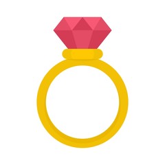 Poster - brilliant ring icon. flat illustration of brilliant ring vector icon for web design