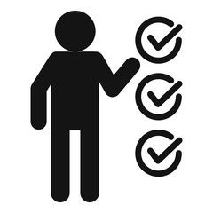Poster - Administrator solution icon. Simple illustration of administrator solution vector icon for web design isolated on white background