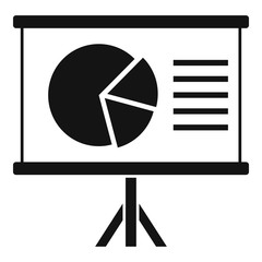 Poster - Chart pie banner icon. Simple illustration of chart pie banner vector icon for web design isolated on white background