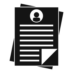 Poster - administrator paper icon. simple illustration of administrator paper vector icon for web design isol