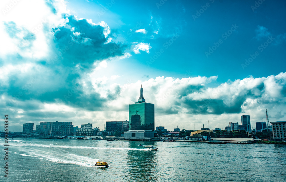 A view of the Lagoon, Victoria Island, Lagos	 - obrazy, fototapety, plakaty 