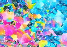 Watercolor Digital Graphic Kaleidoscope Abstract Background 