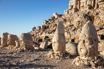 Statues on top of the Nemrut Mountain, in Adiyaman, Turkey