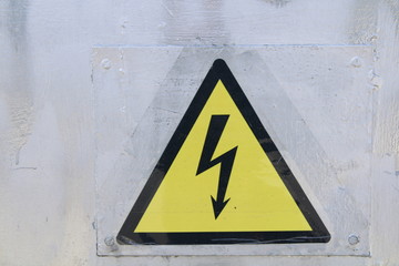 high voltage warning sign