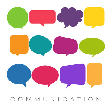 speech bubbles, communication concept, vector illustration